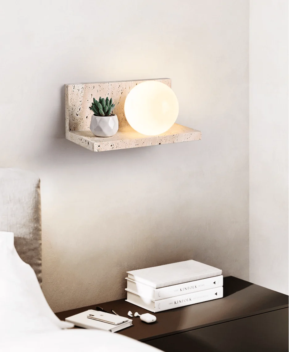 Shelf Travertine Sconce - Image 3