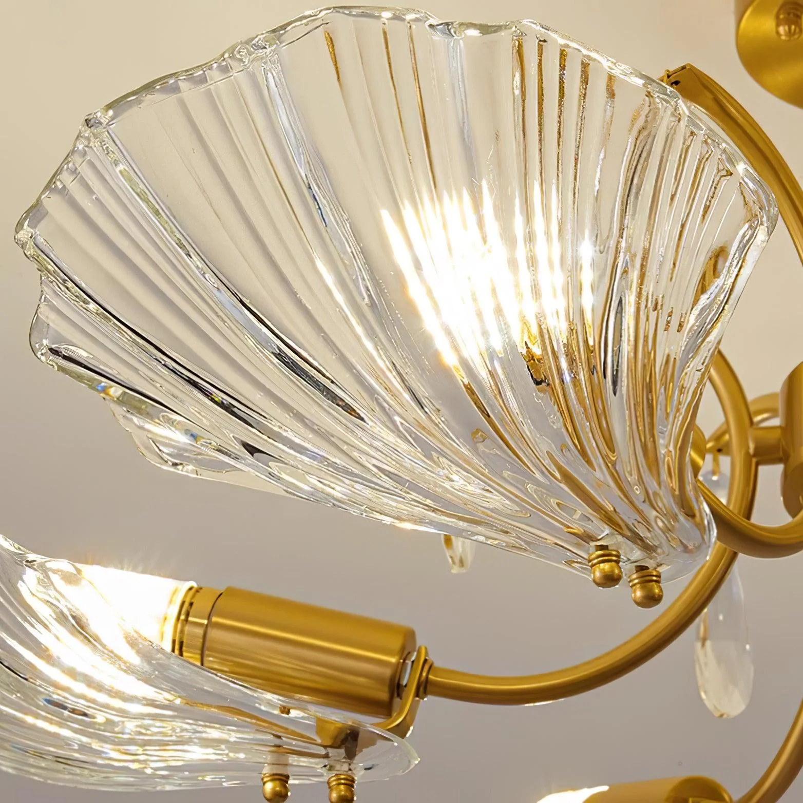 Shell Brass Ceiling Lamp - Image 15