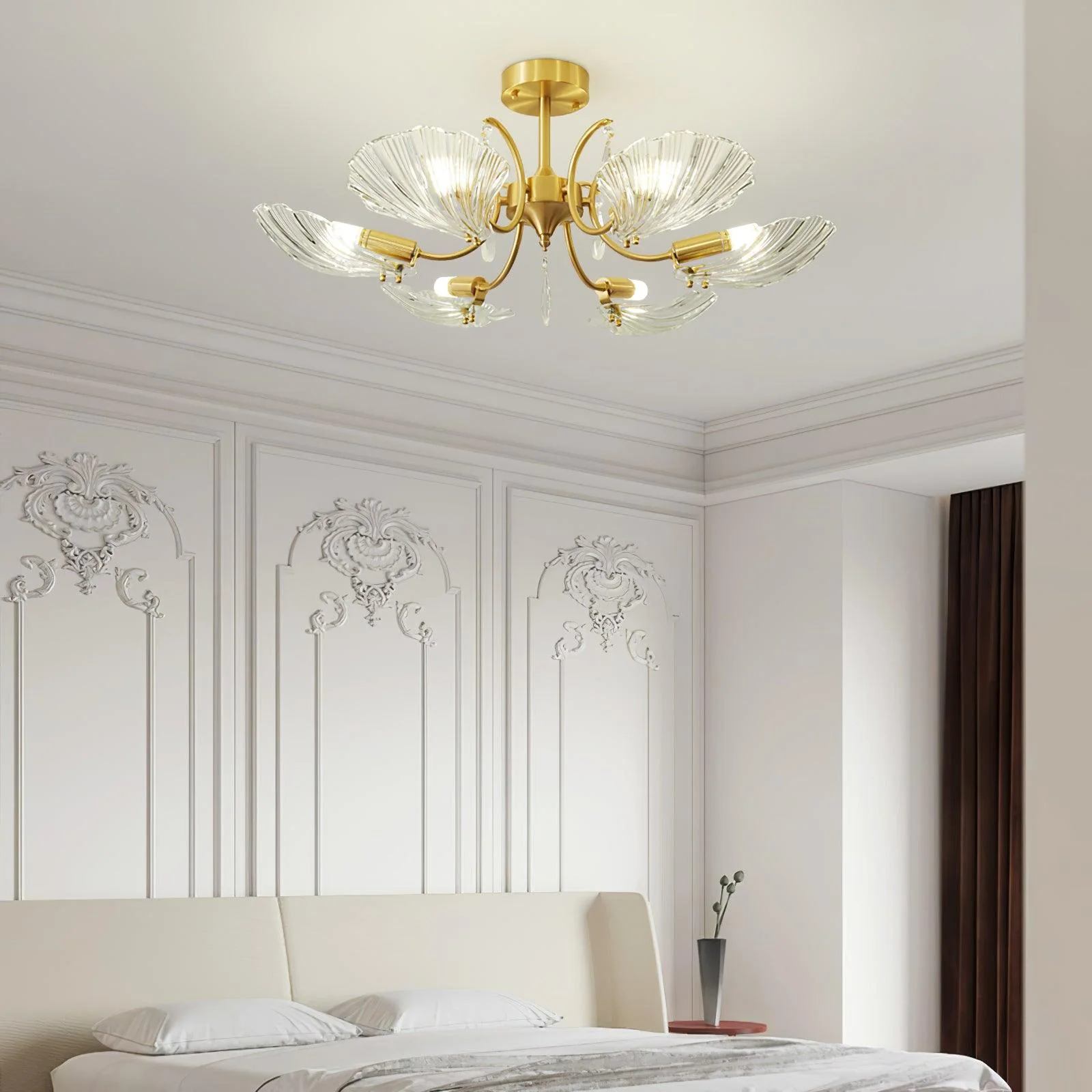 Shell Brass Ceiling Lamp - Image 2