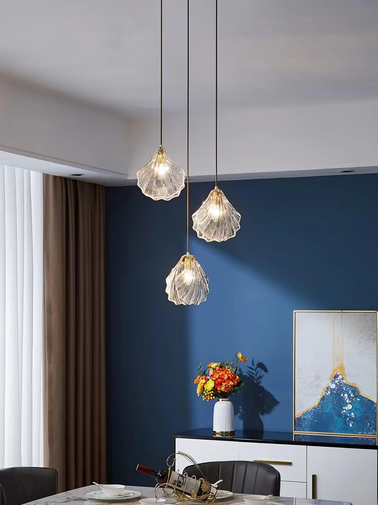 Shell Mini Pendant Swag Light - Image 20