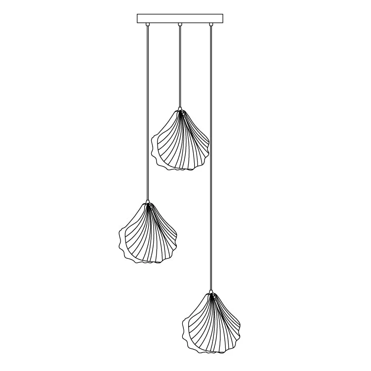 Shell Mini Pendant Swag Light - Image 39