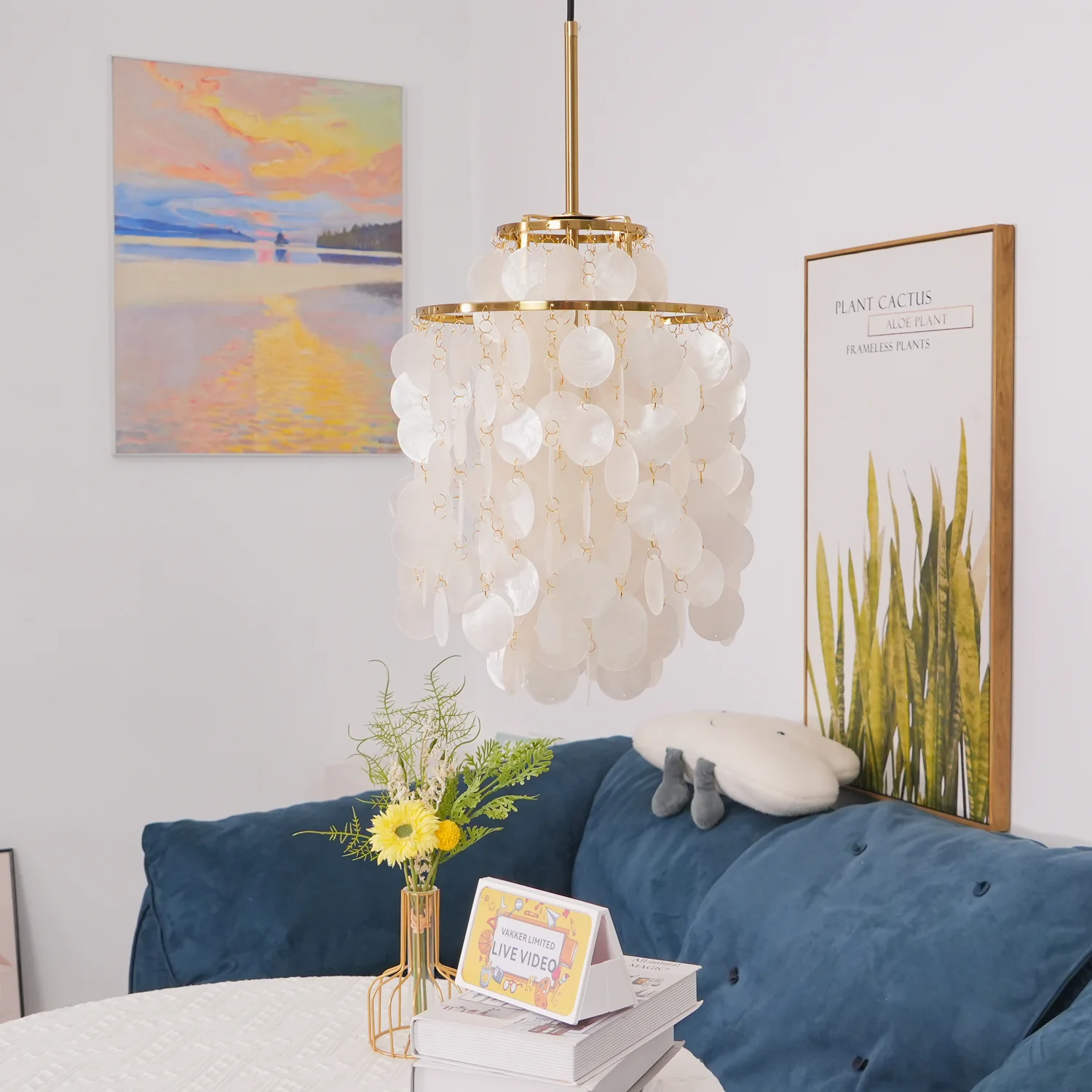 Round Shell Chandelier - Image 135