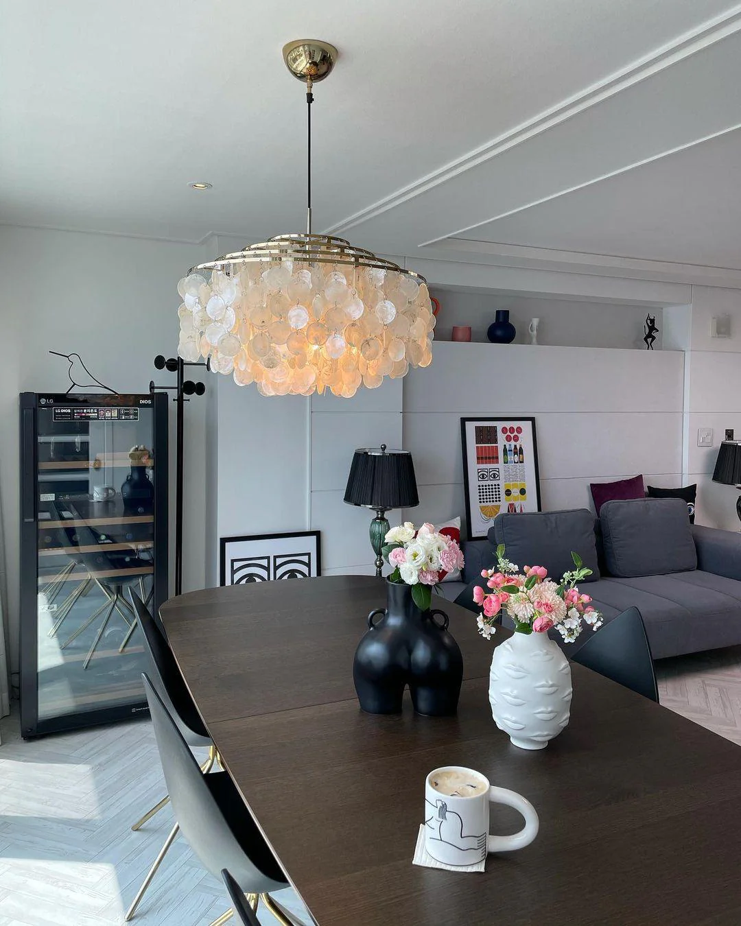 Round Shell Chandelier - Image 30