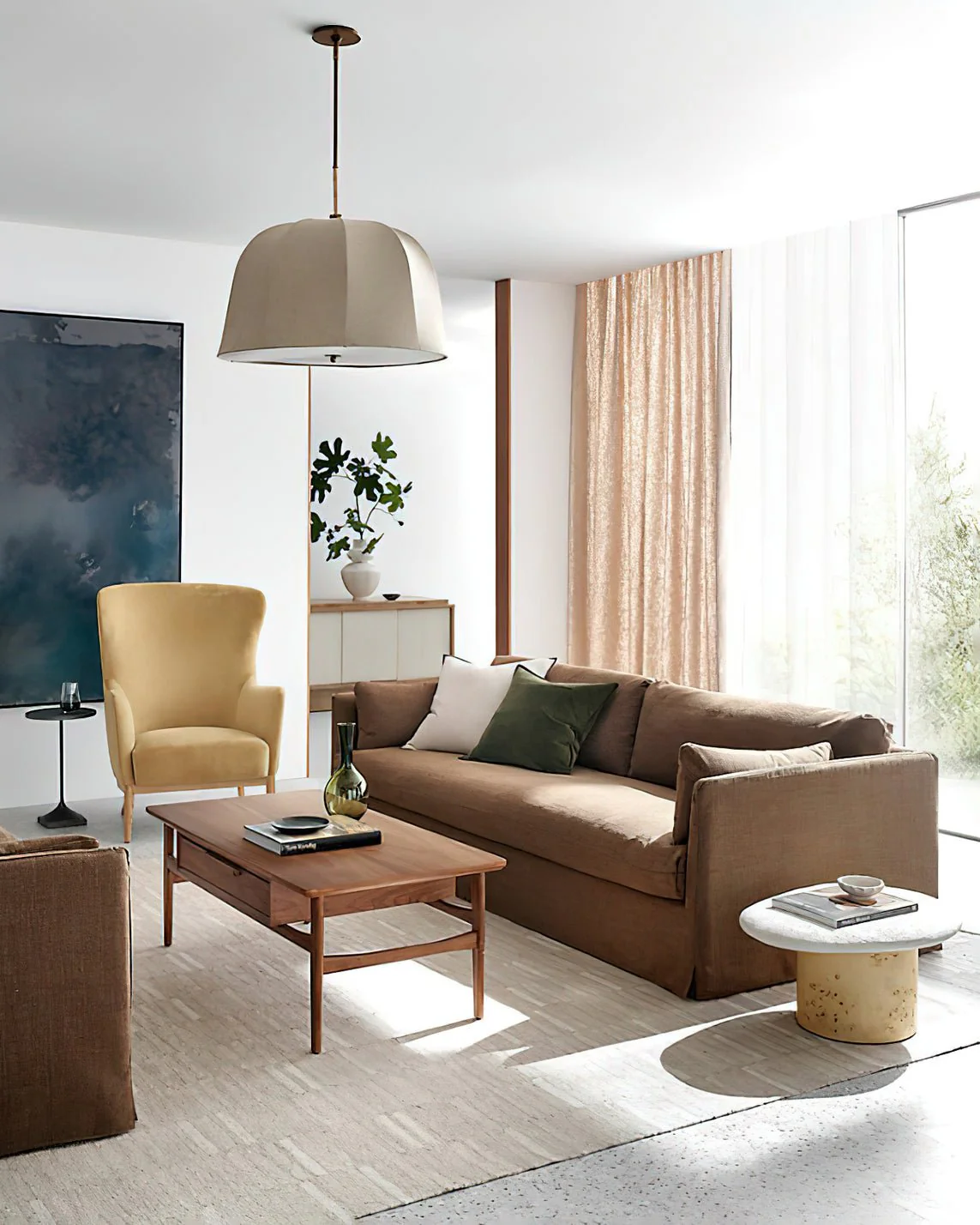 Sienna Linen Pendant Lamp - Image 37