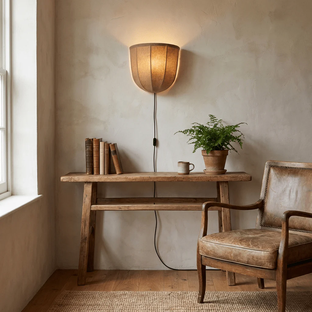 Sienna Linen Plug-in Wall Sconce - Image 3