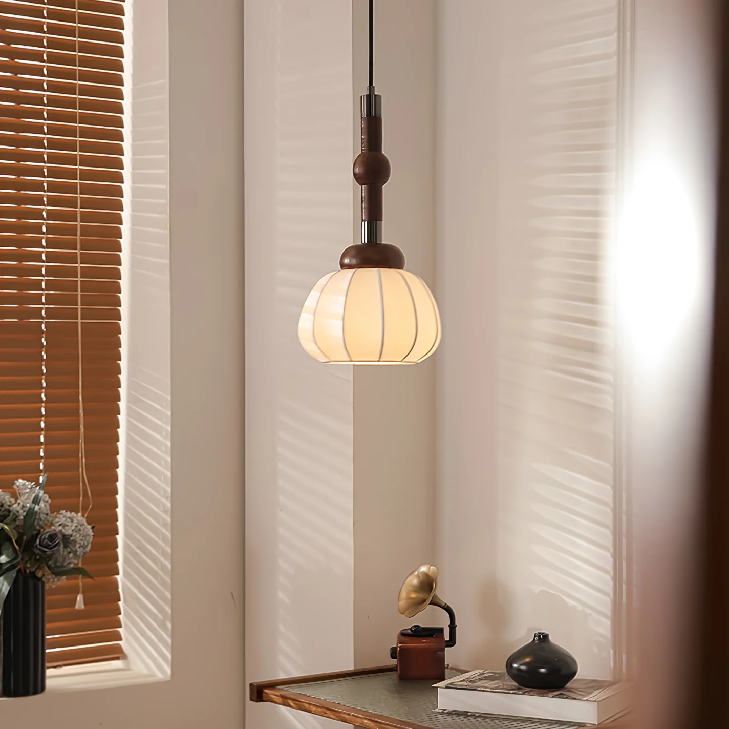 Silk Globe Pendant Lamp - Image 9