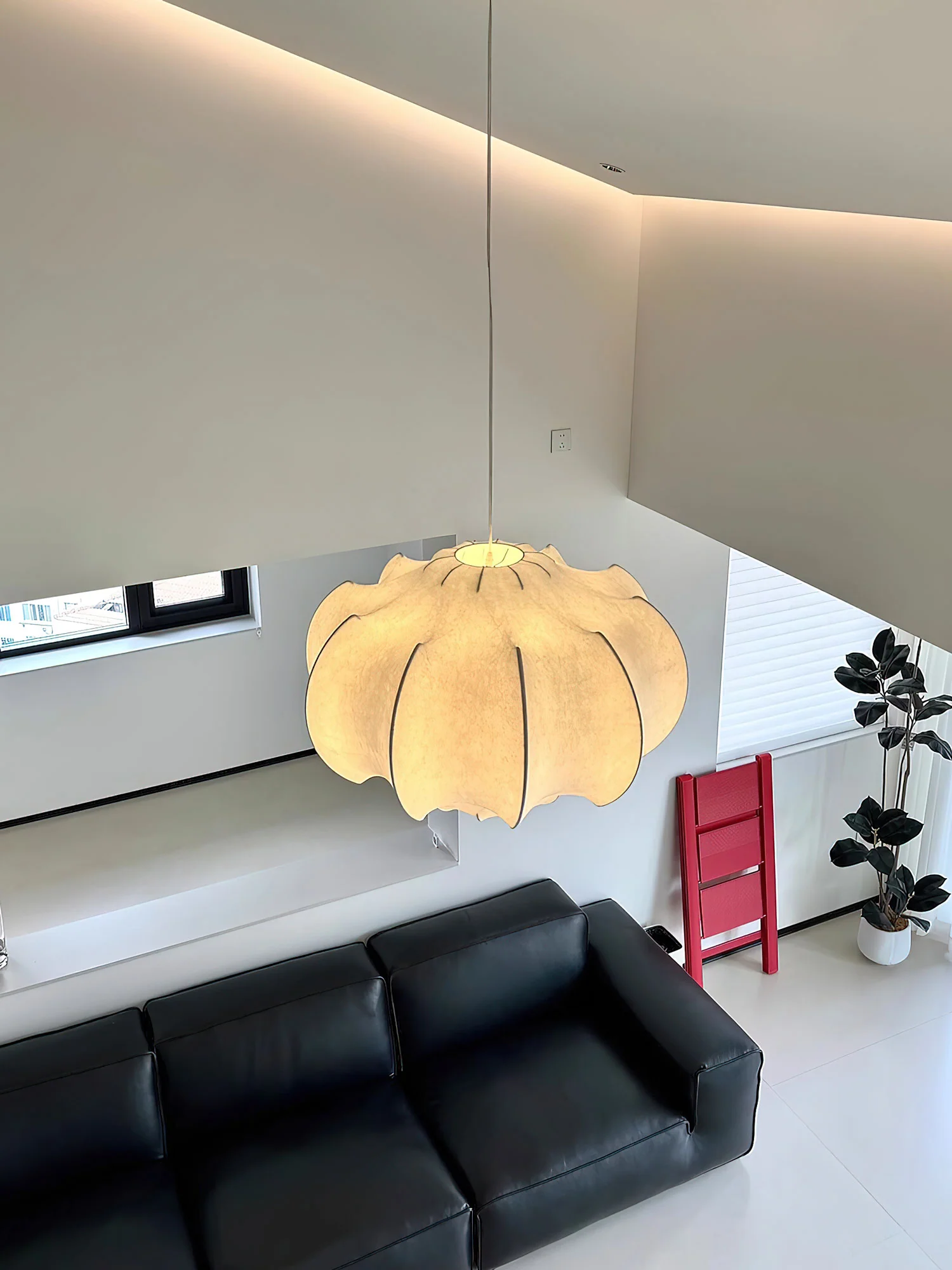 Silken Lotus Silk Pendant Lamp - Image 3