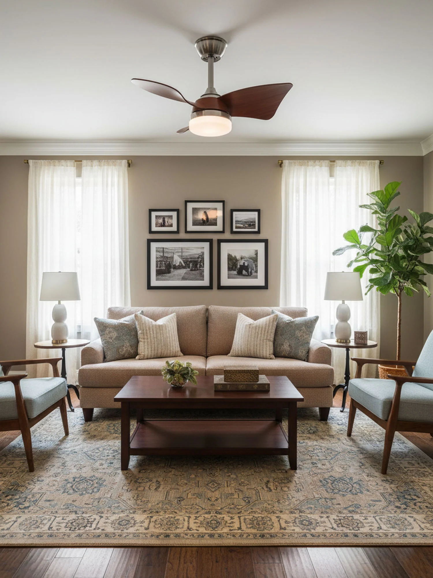 Silven Curve Ceiling Fan Light - Image 8