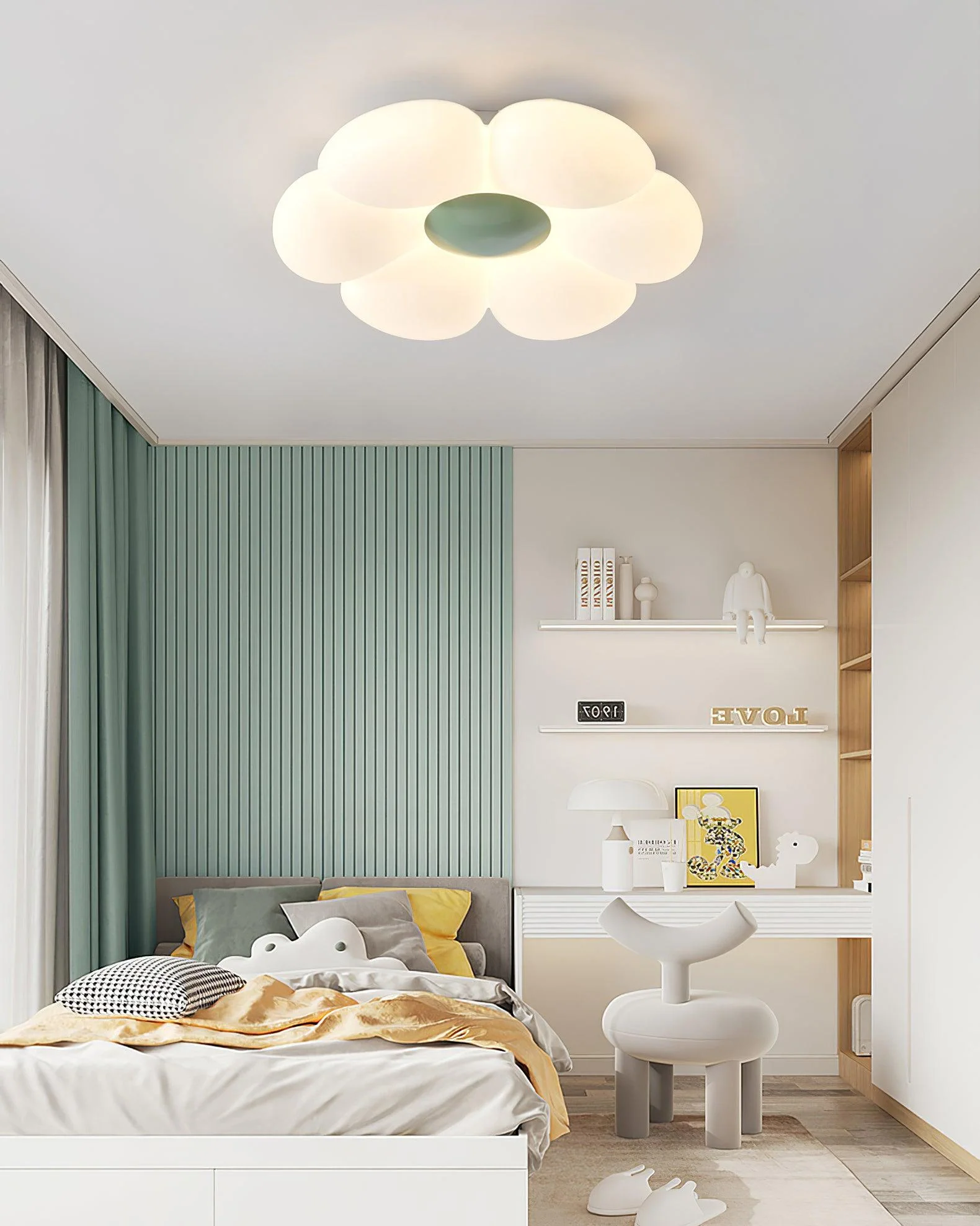 Six-leaf Flower Kids Room Ceiling Lamp - Image 15
