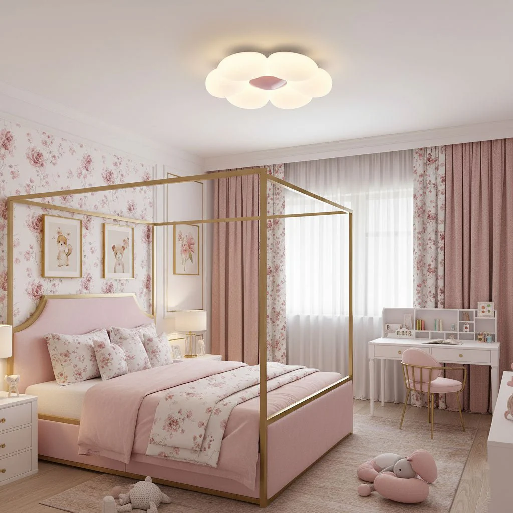 Six-leaf Flower Kids Room Ceiling Lamp - Image 2