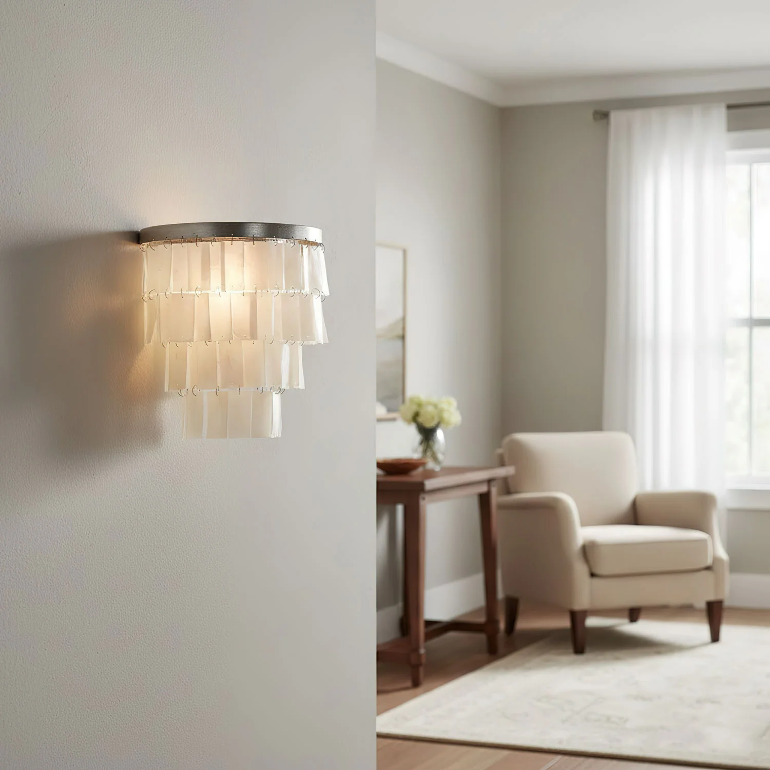 Skye Shell Tiered Wall Lamp - Image 7