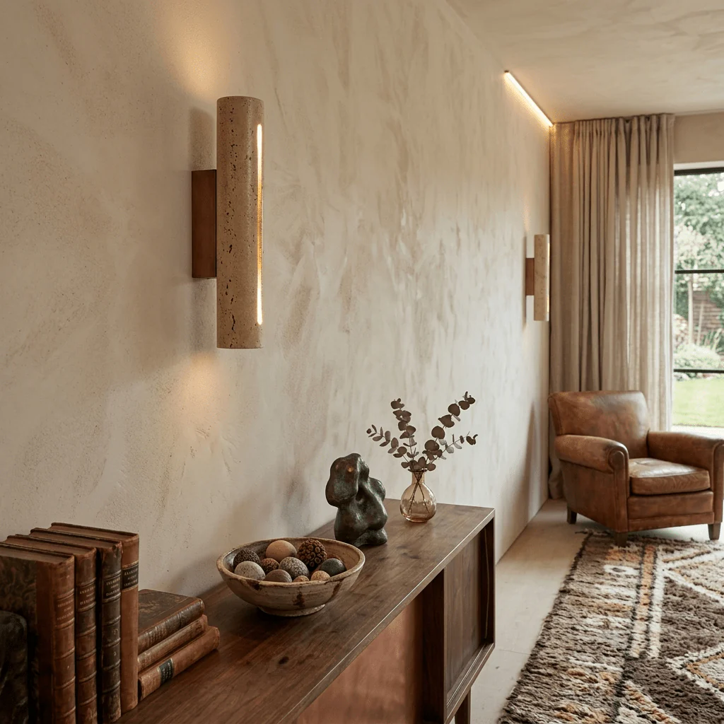 Slot Travertine Wall Sconce - Image 4