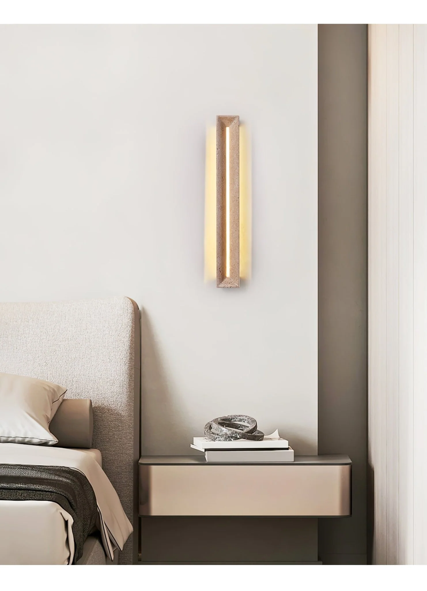 Solace Travertine Beam Wall Light - Image 4