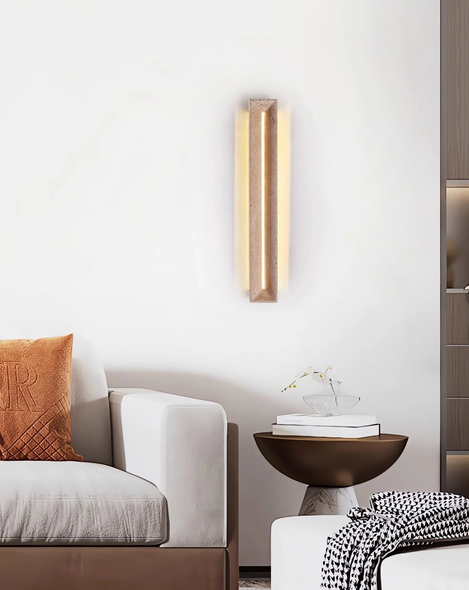 Solace Travertine Beam Wall Light - Image 8