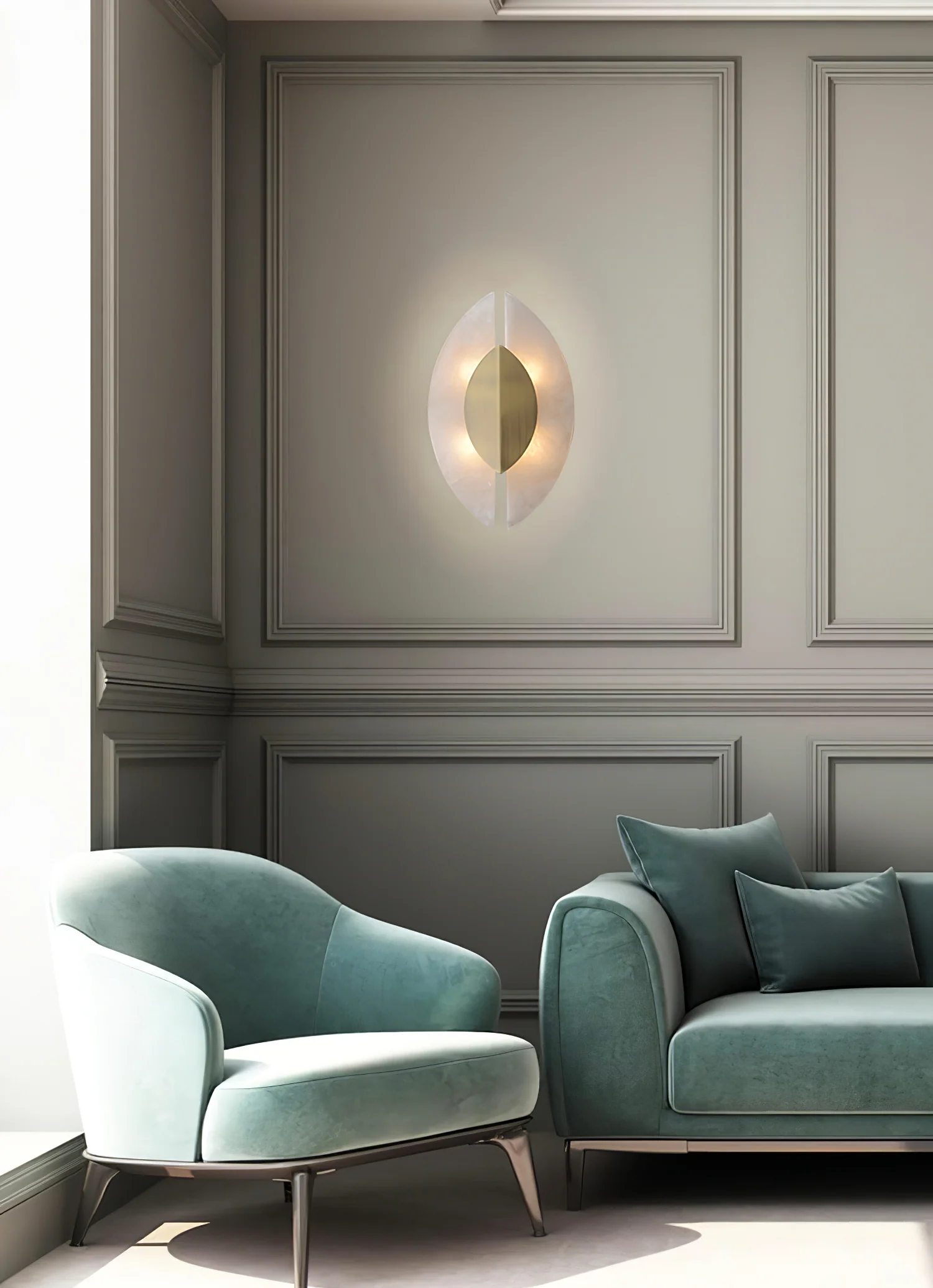 Solari Alabaster Leaf Sconce - Image 6