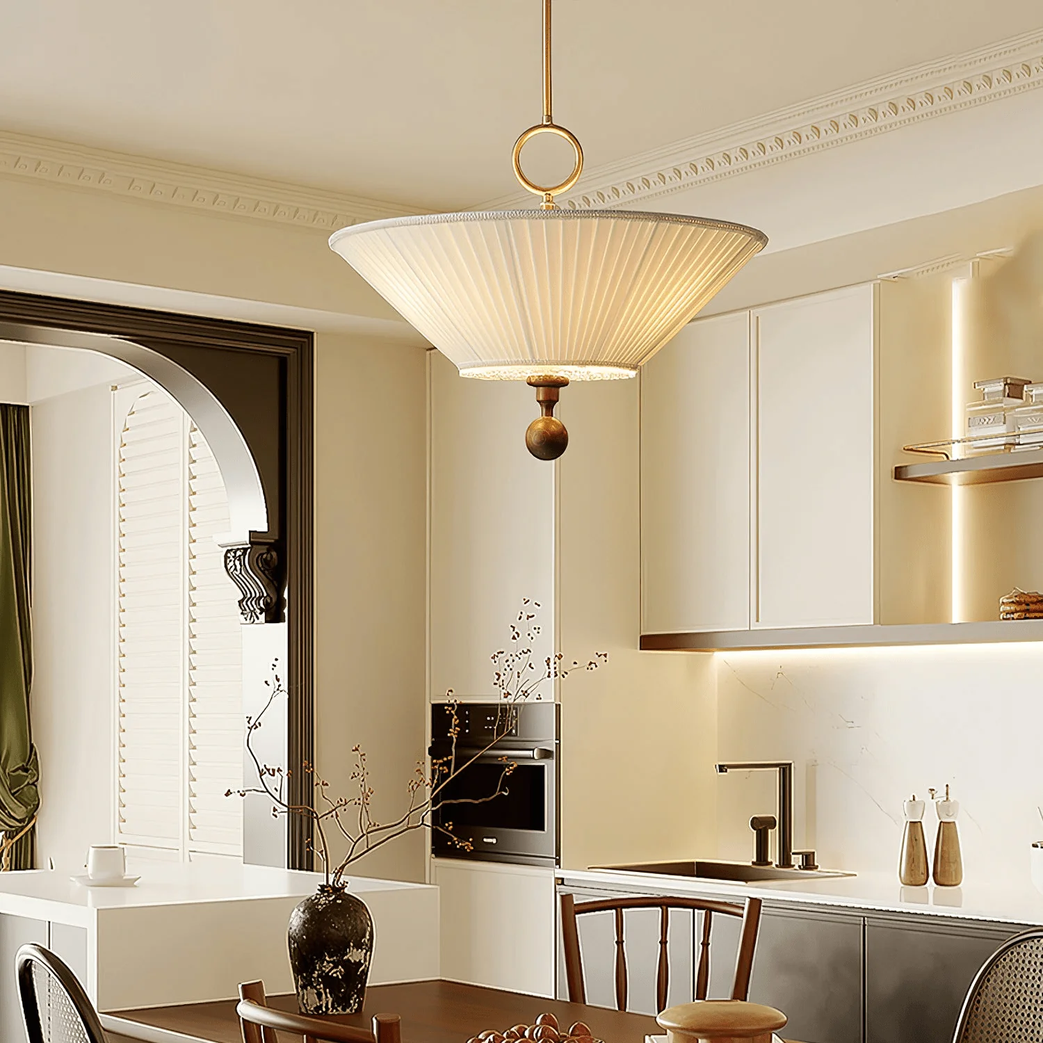 Solaria Pleated Pendant Light - Image 2
