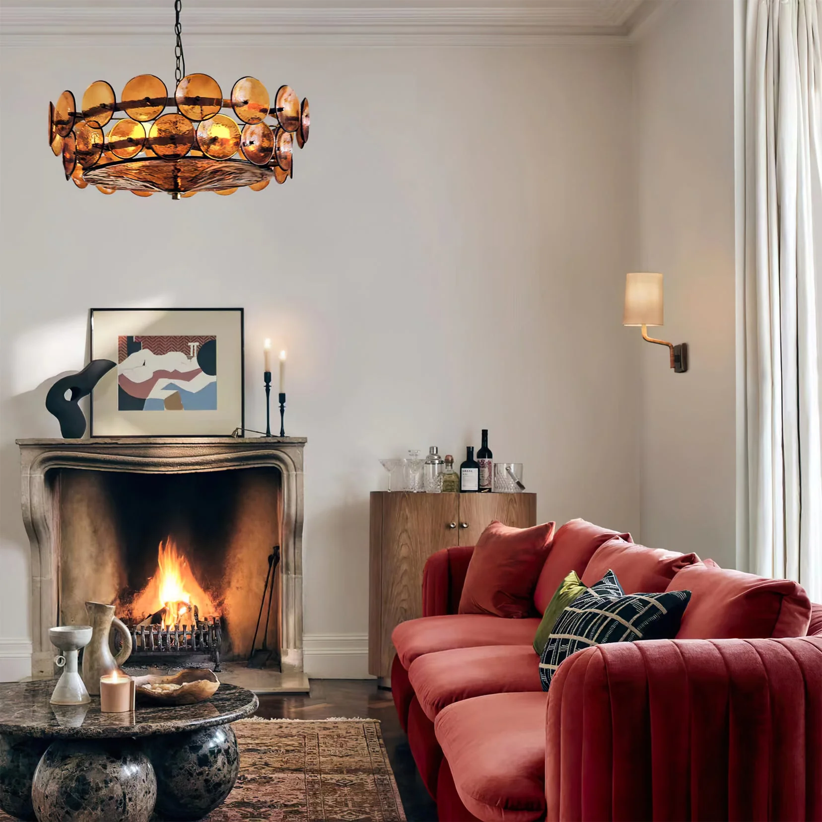 Solaris Disc Murano Chandelier - Image 45