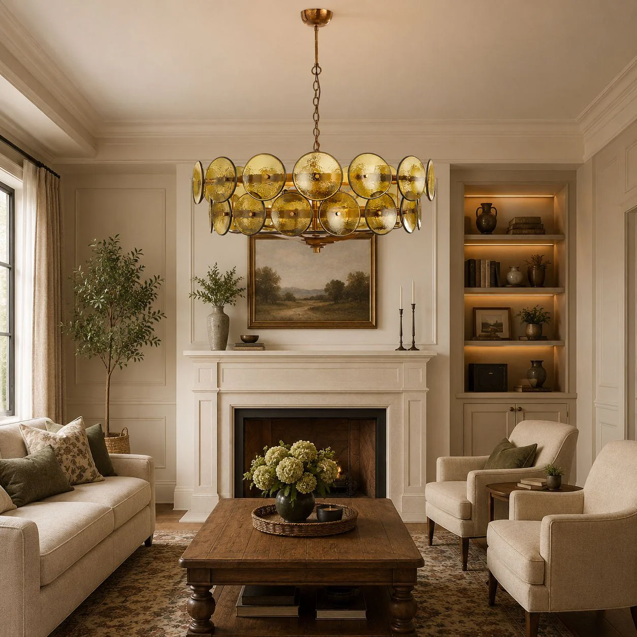Solaris Disc Murano Chandelier - Image 6