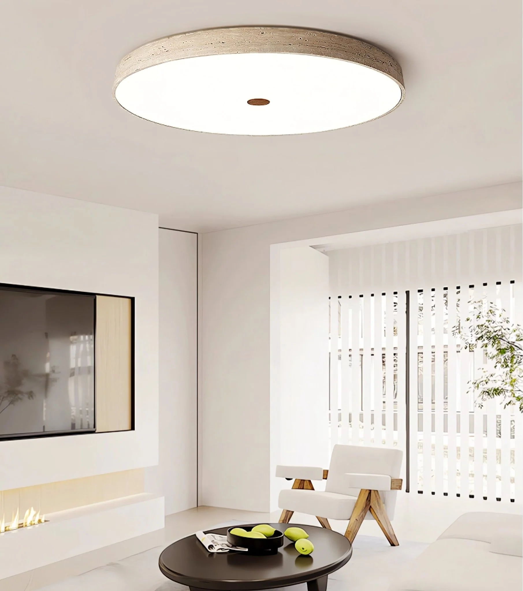 Solaro Travertine Ceiling Lamp - Image 19