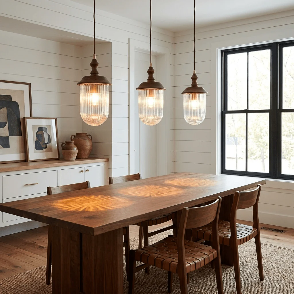Solas Ribbed Glass Pendant Lamp - Image 4