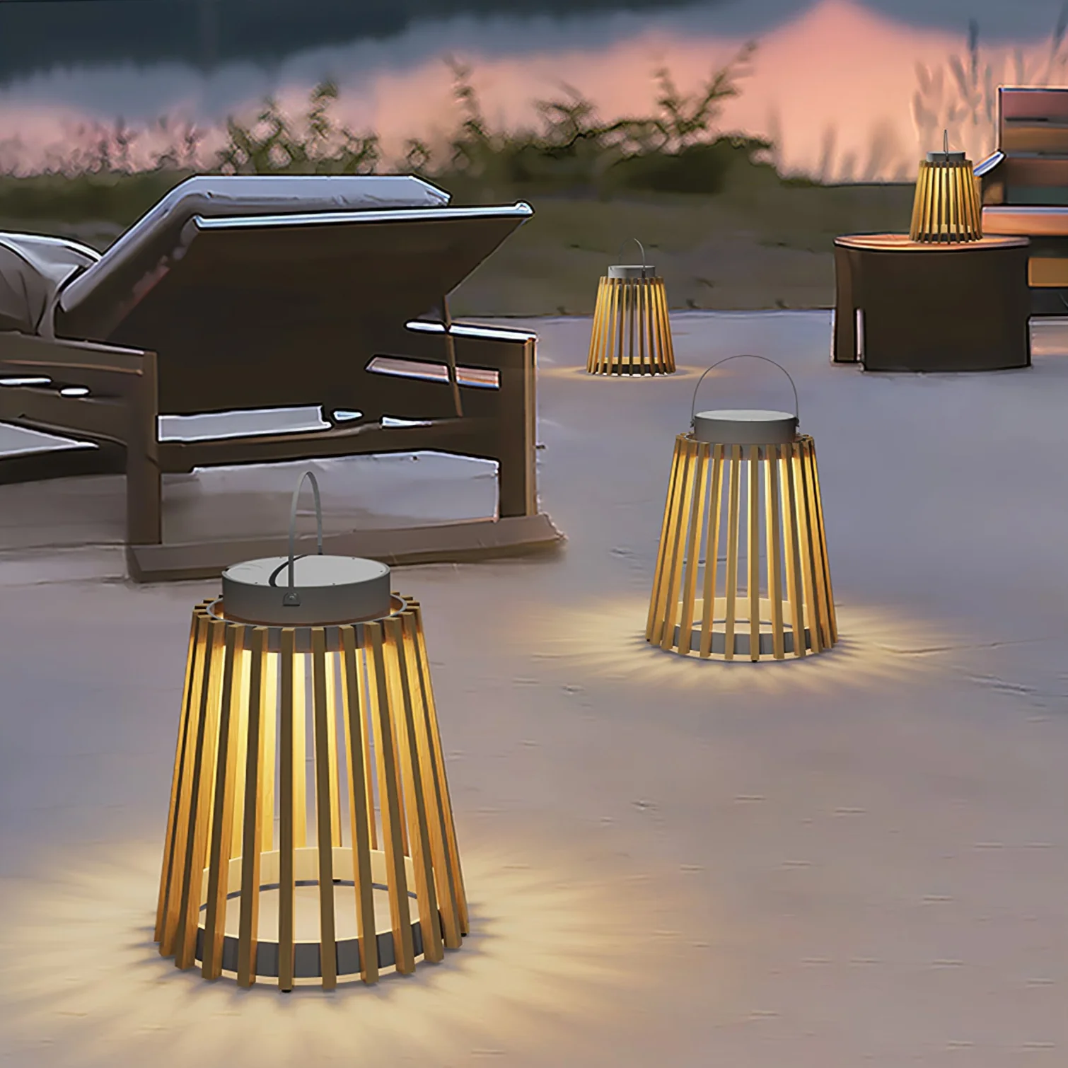 Solene Solar Outdoor Lantern Lamp - Image 2