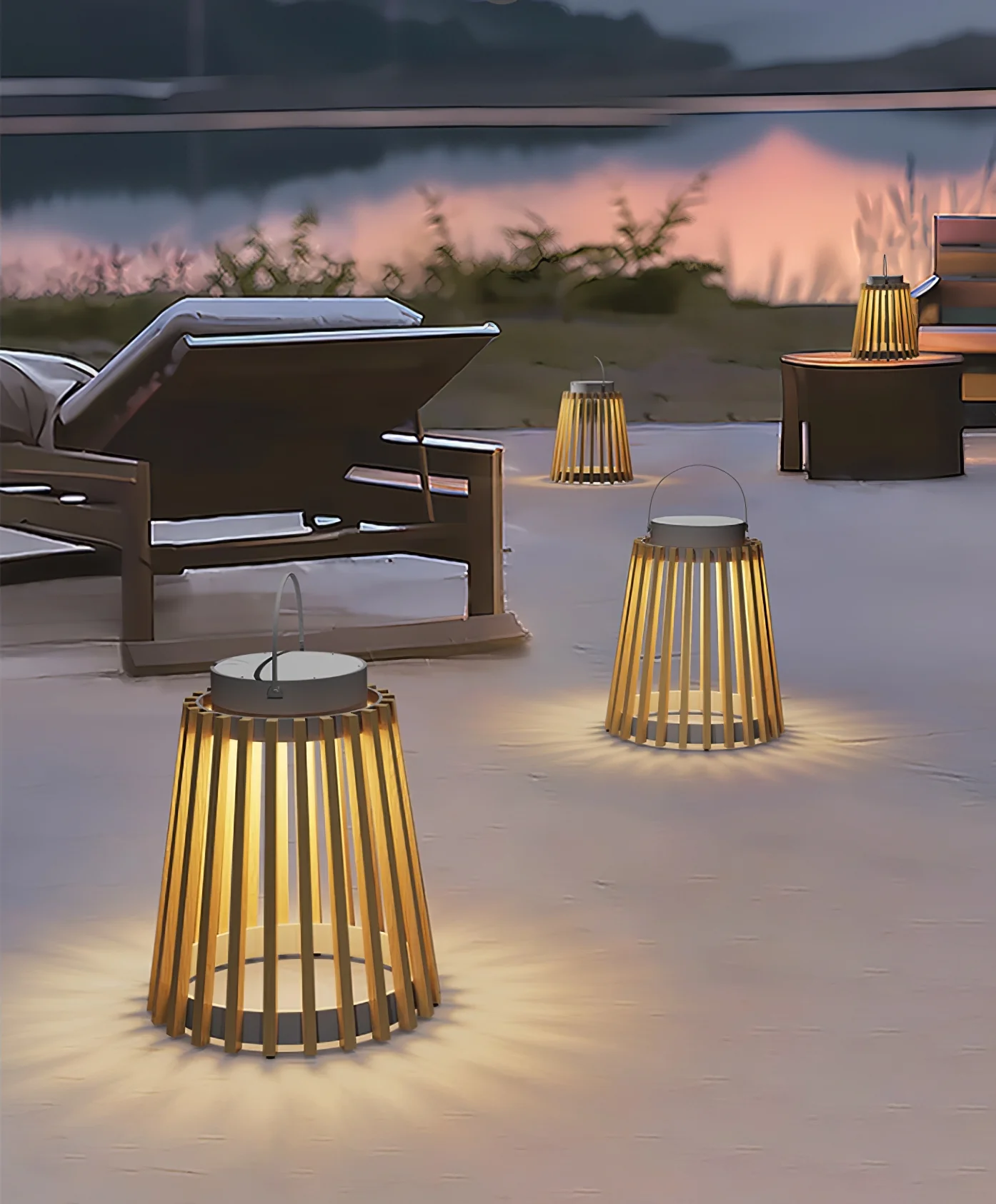 Solene Solar Outdoor Lantern Lamp - Image 5