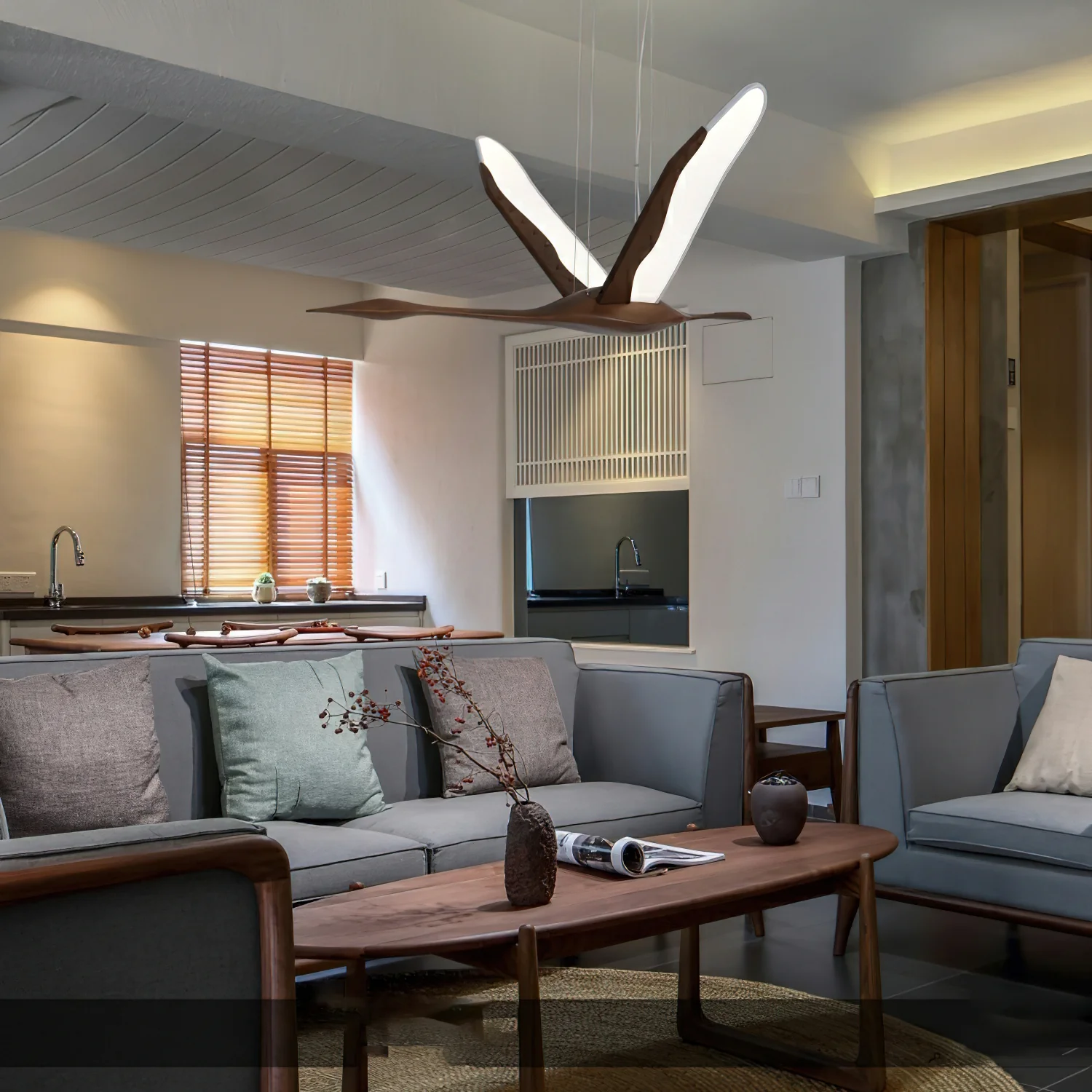 Solitude Crane Pendant Lamp - Image 13