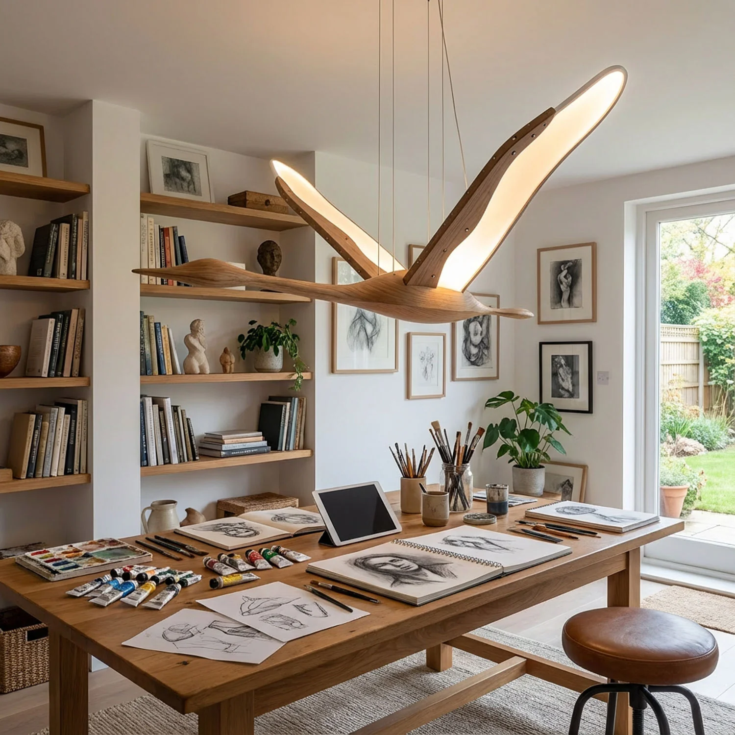 Solitude Crane Pendant Lamp - Image 7