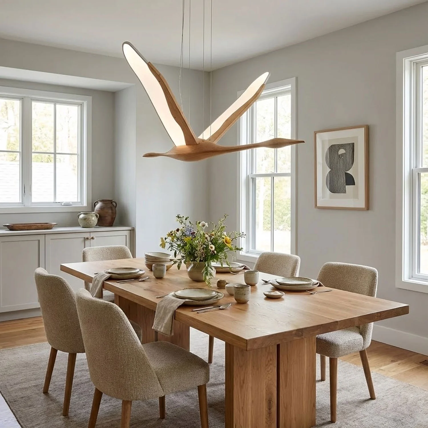 Solitude Crane Pendant Lamp - Image 8