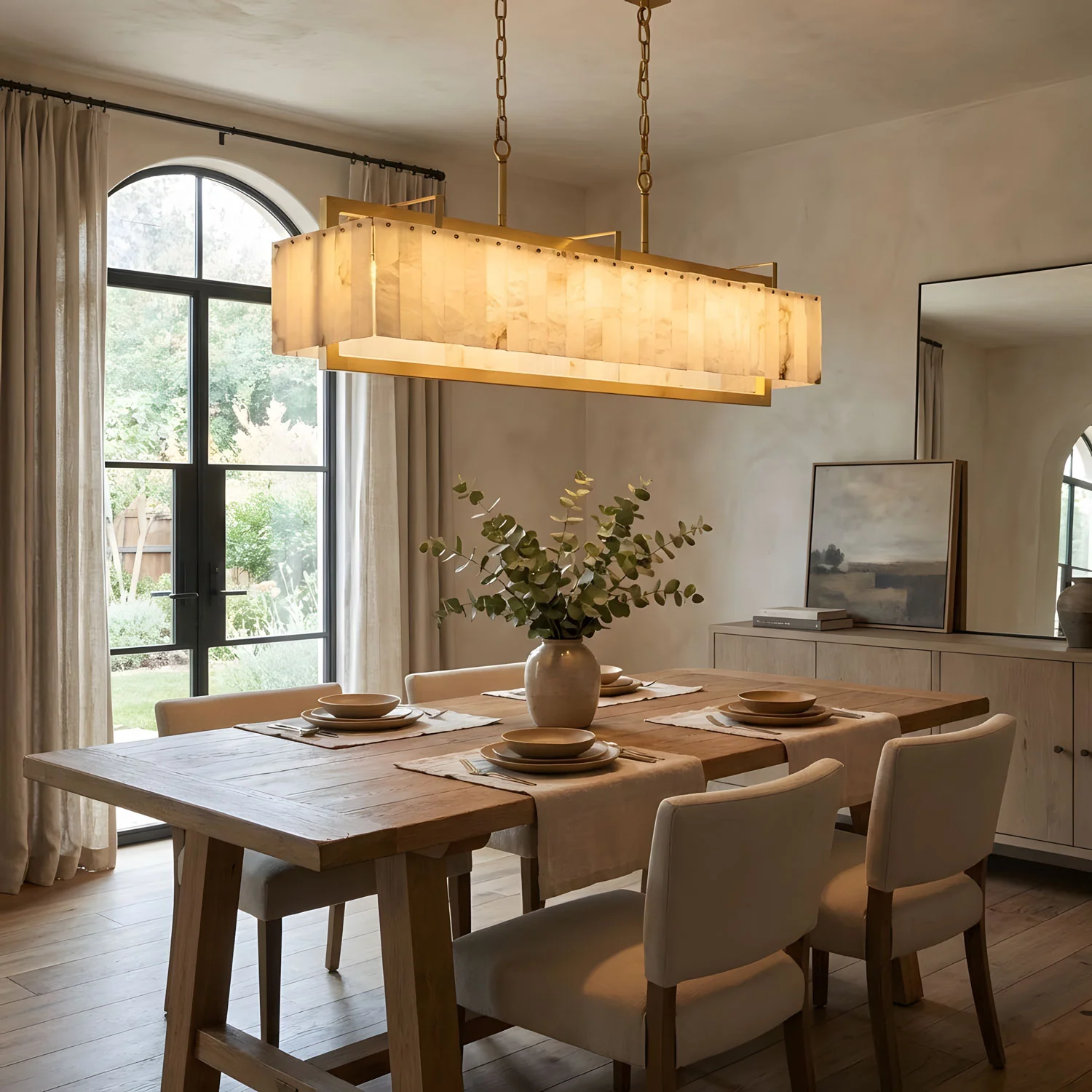 Solstice Bar Alabaster Chandelier - Image 7