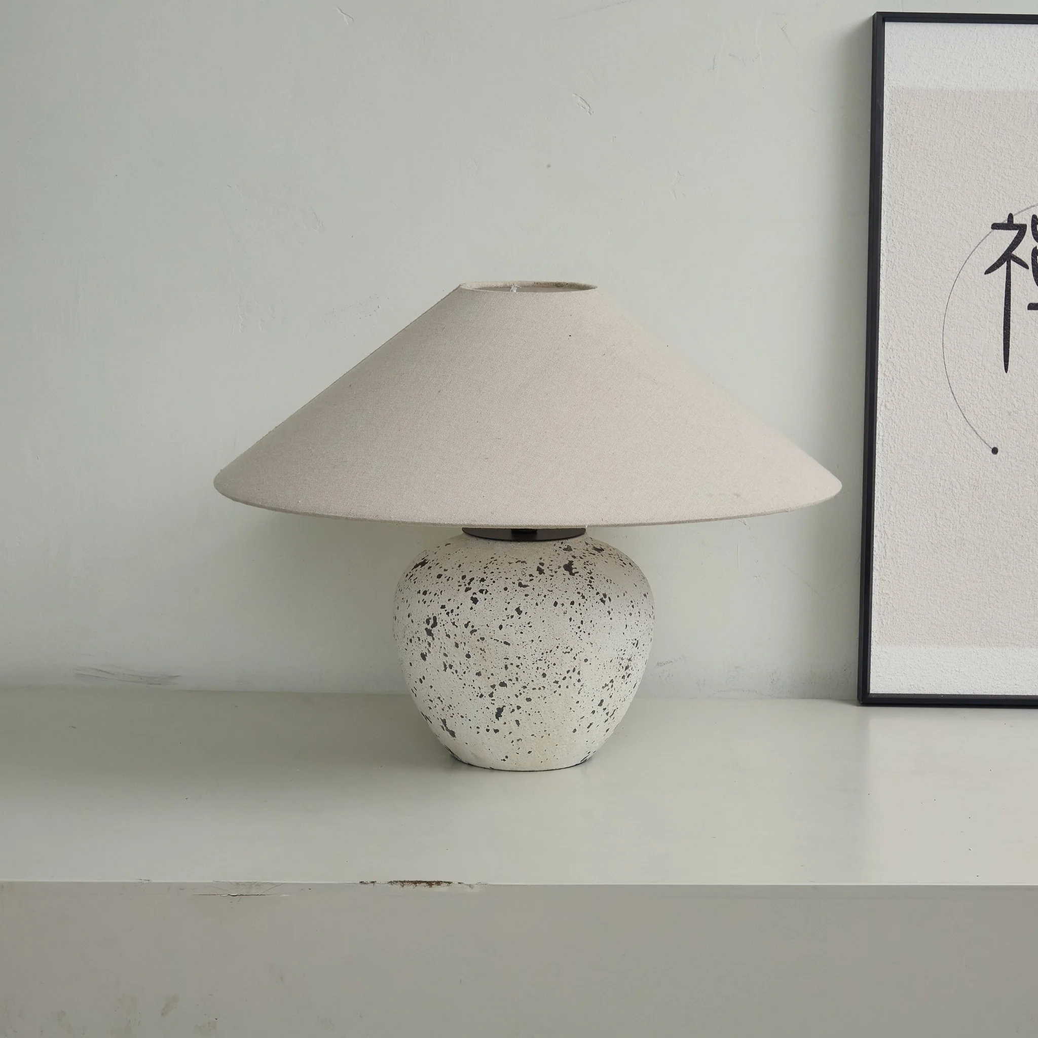 Speckled Ceramic Jar Table Lamp - Image 6