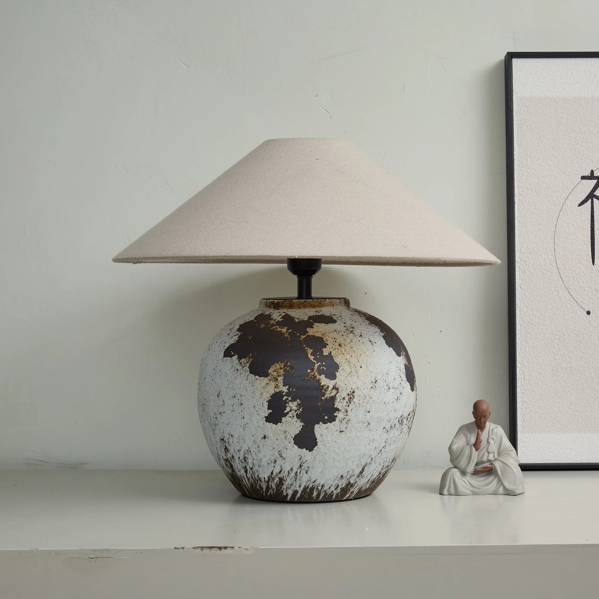 Speckled Globe Ceramic Table Lamp - Image 4