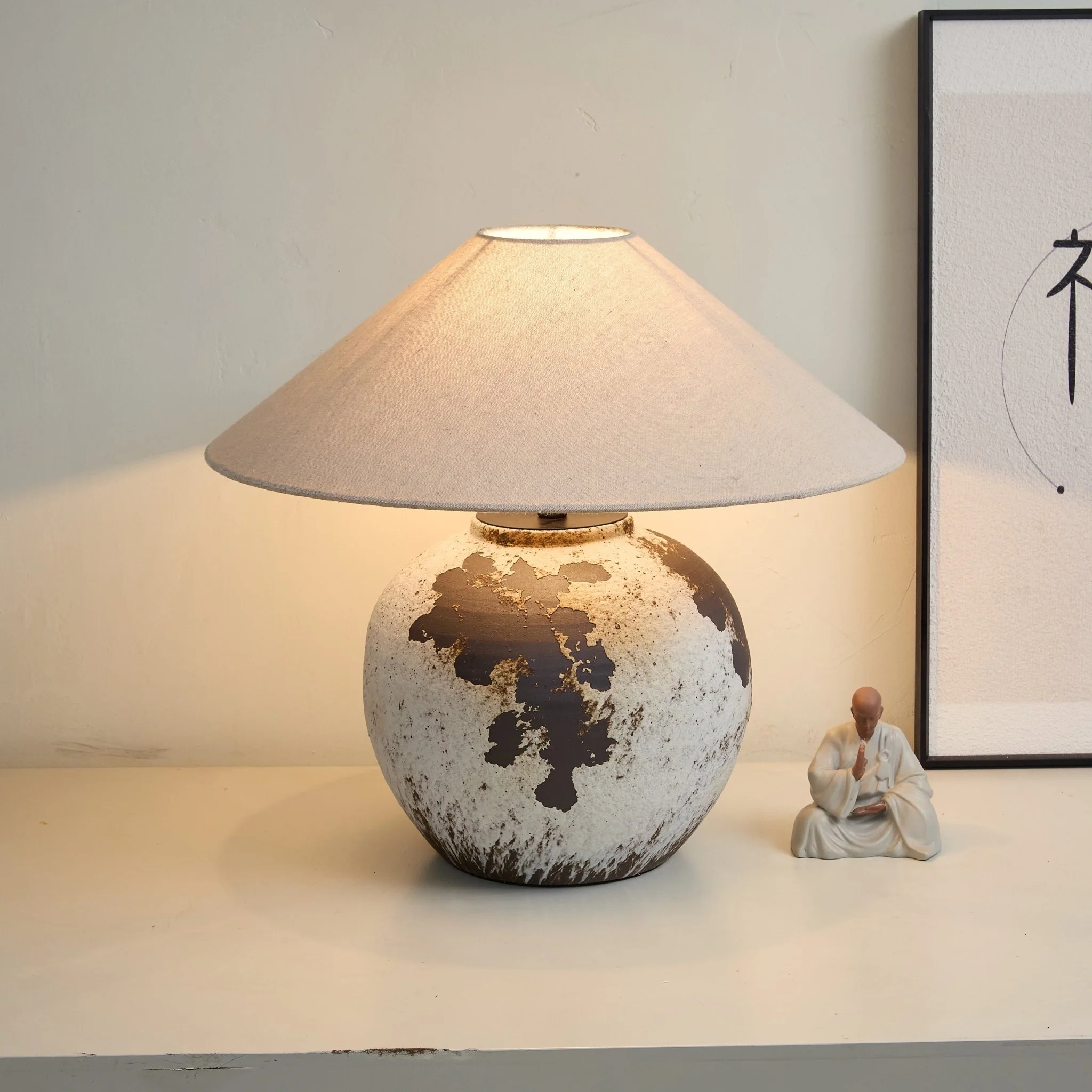 Speckled Globe Ceramic Table Lamp - Image 6