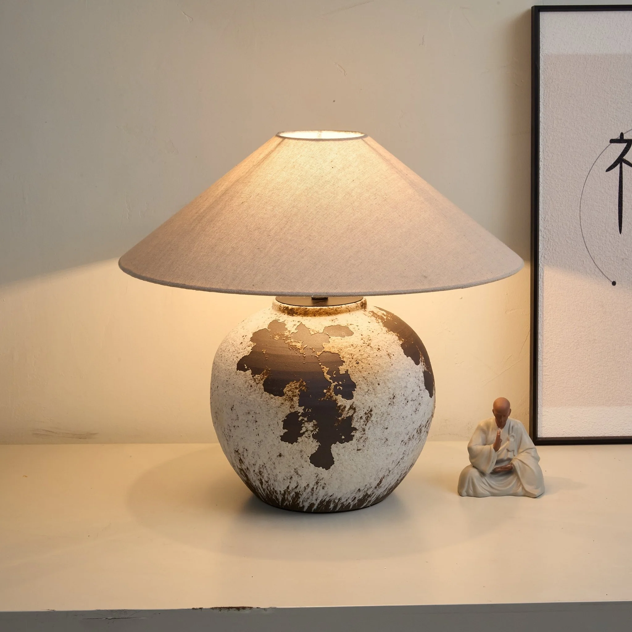 Speckled Globe Ceramic Table Lamp - Image 7