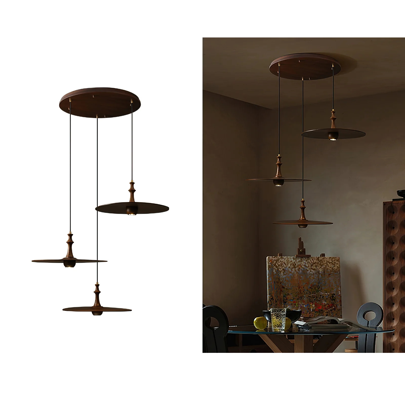 Spindle Disc Pendant Lamp - Image 23