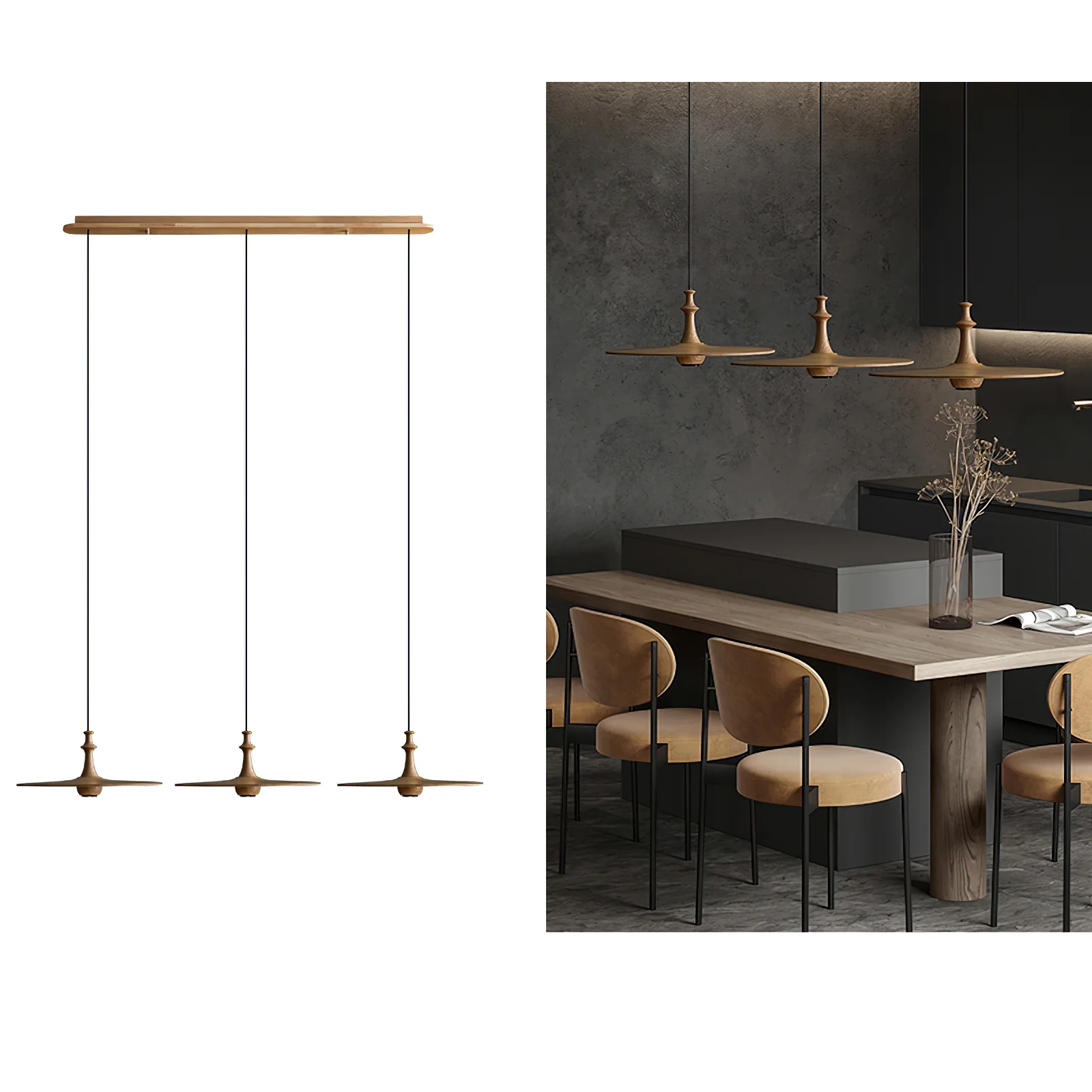 Spindle Disc Pendant Lamp - Image 35
