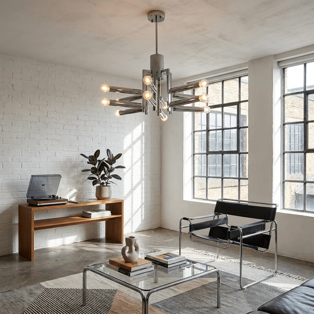 Sputnik Chrome Chandelier - Image 2