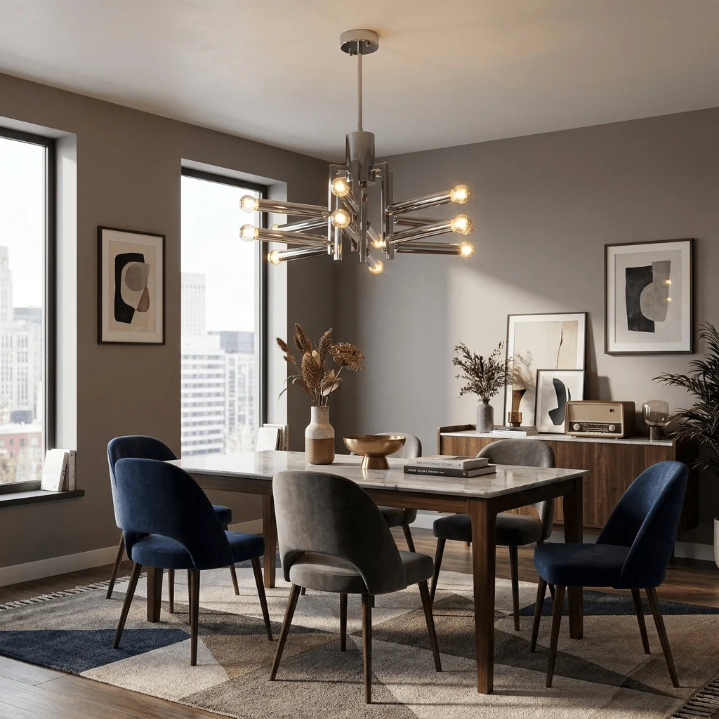 Sputnik Chrome Chandelier - Image 4