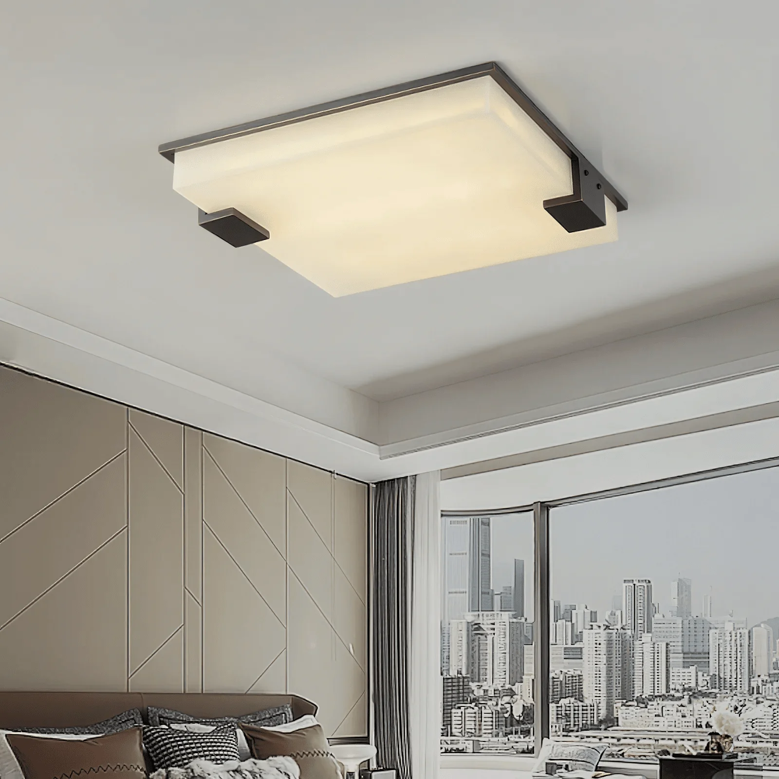 Square Alabaster Ceiling Lamp - Image 17