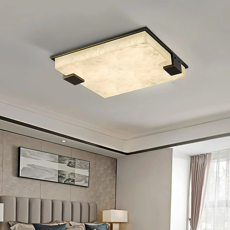 Square Alabaster Ceiling Lamp - Image 2