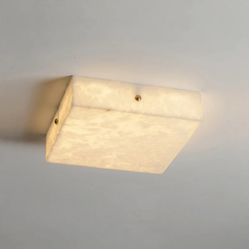 Square Alabaster Ceiling Light - Image 9
