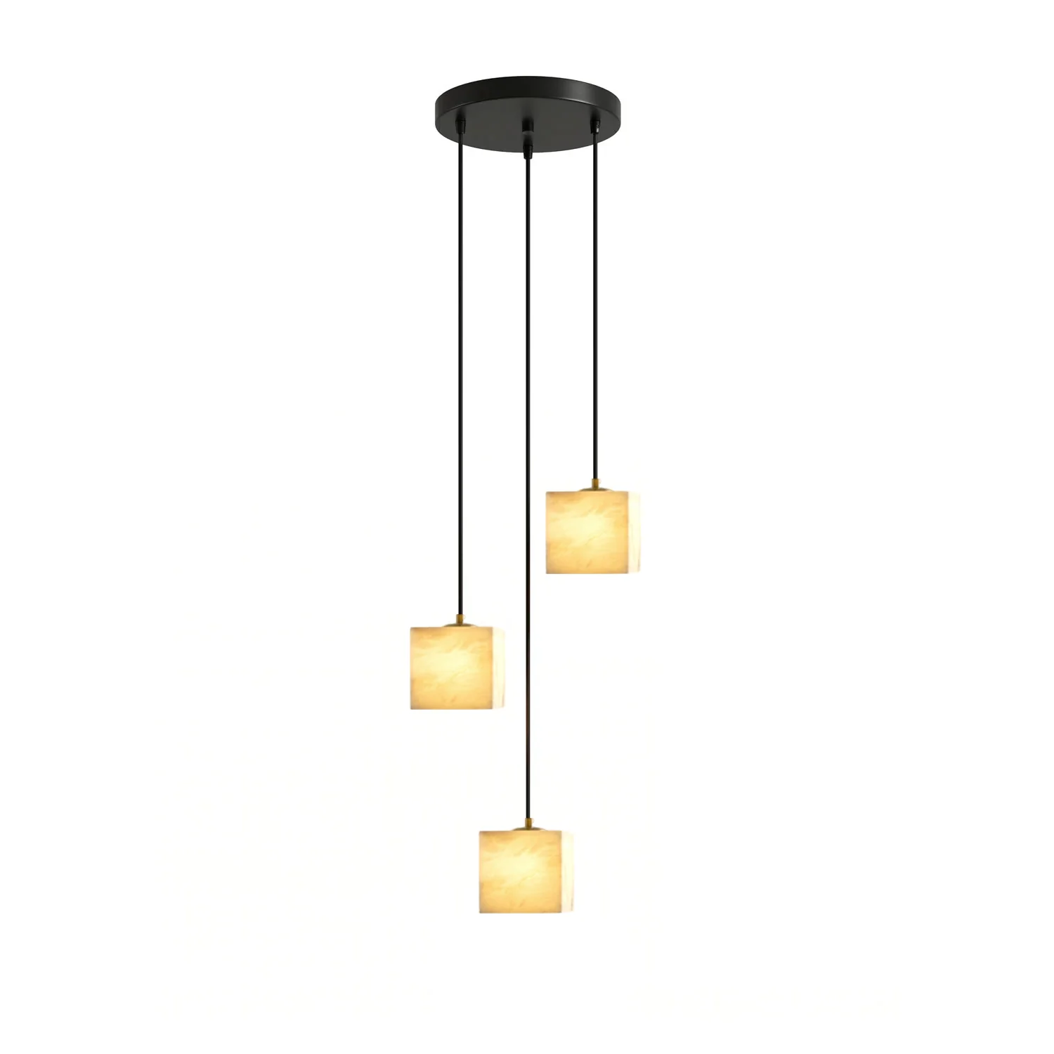 Square Alabaster Staircase Chandelier - Image 11