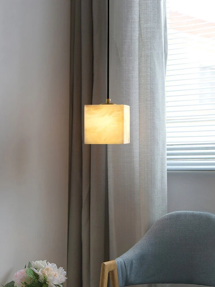Square Alabaster Staircase Chandelier - Image 12