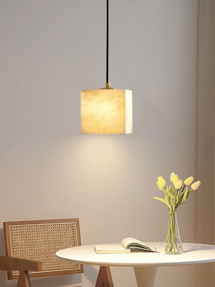 Square Alabaster Staircase Chandelier - Image 13