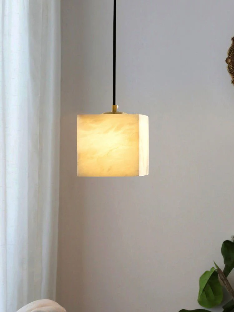 Square Alabaster Staircase Chandelier - Image 9