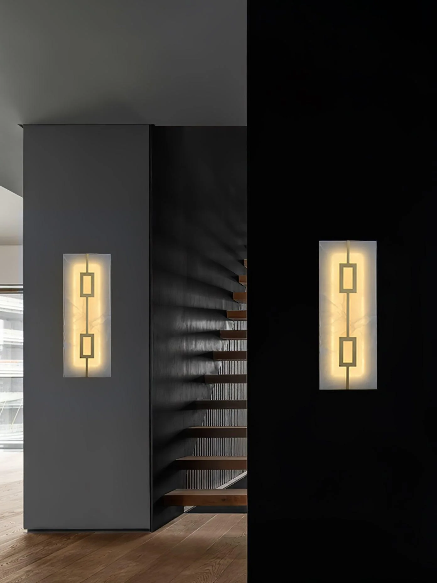 Square Alabaster Wall Lamp - Image 9