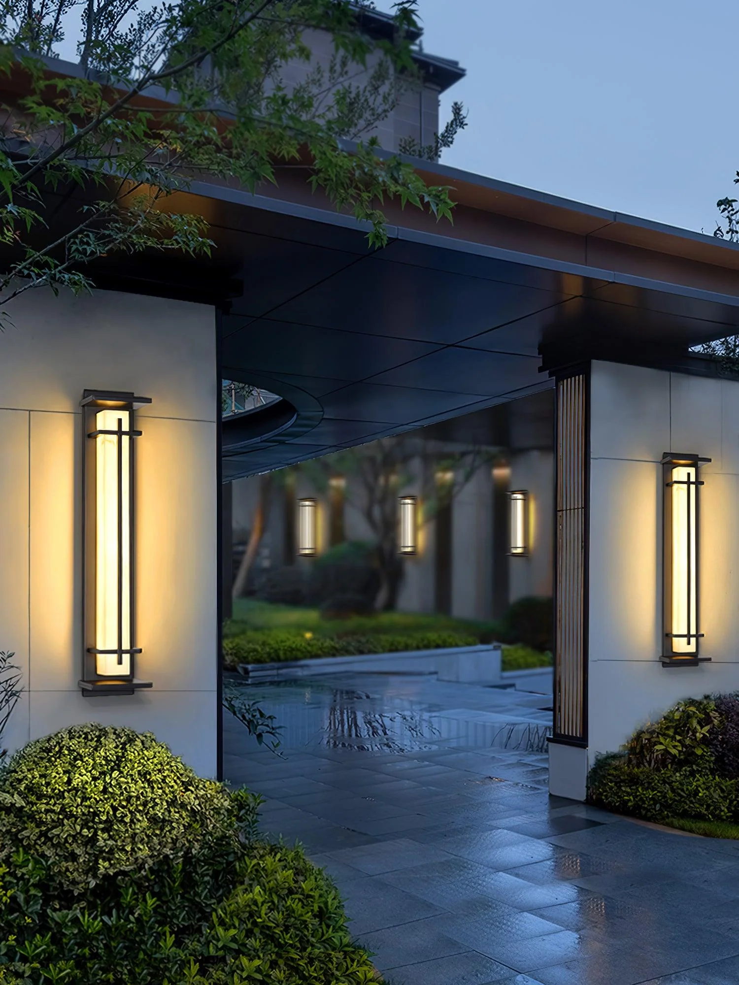 Square Outdoor Alabaster Wall Light - Image 12