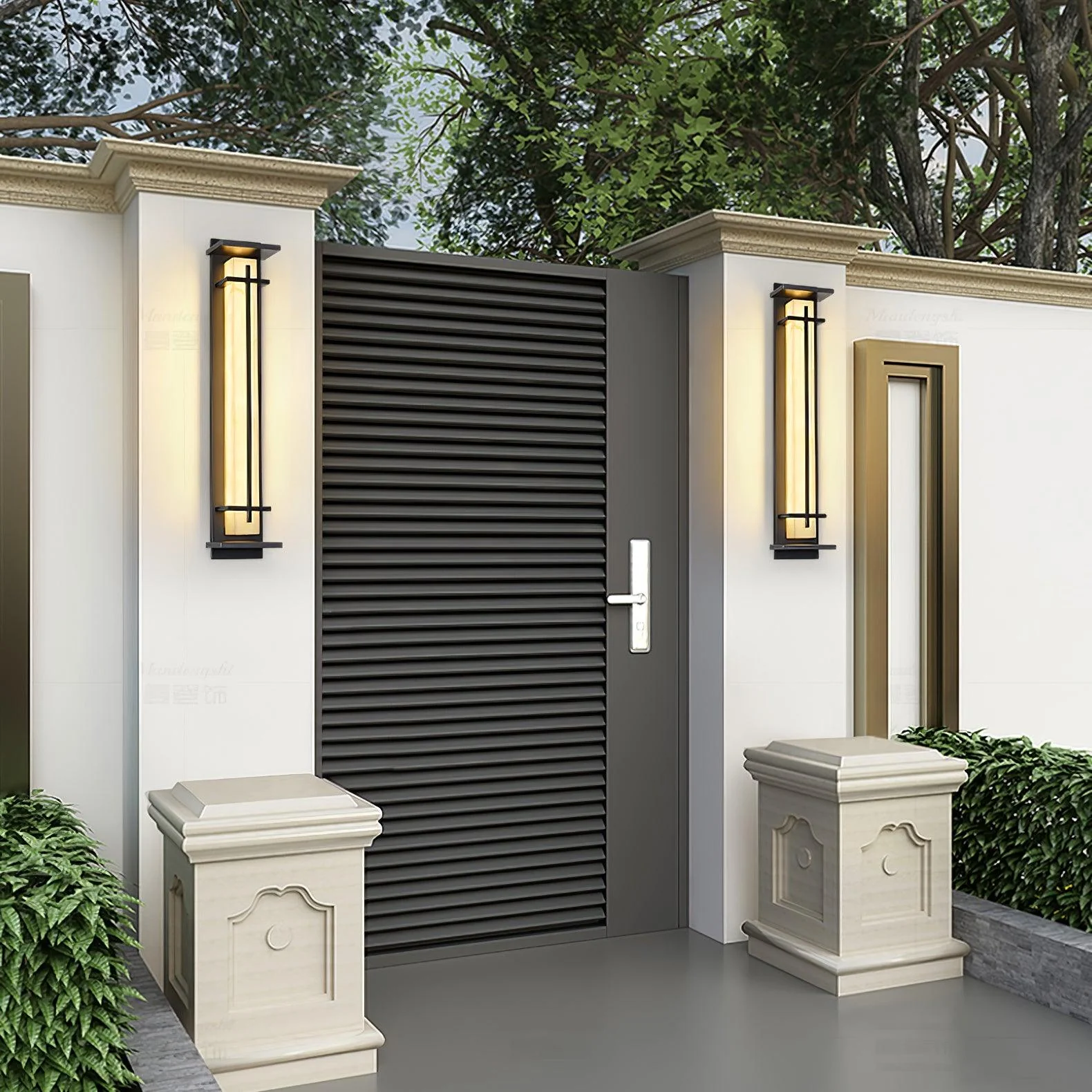 Square Outdoor Alabaster Wall Light - Image 17