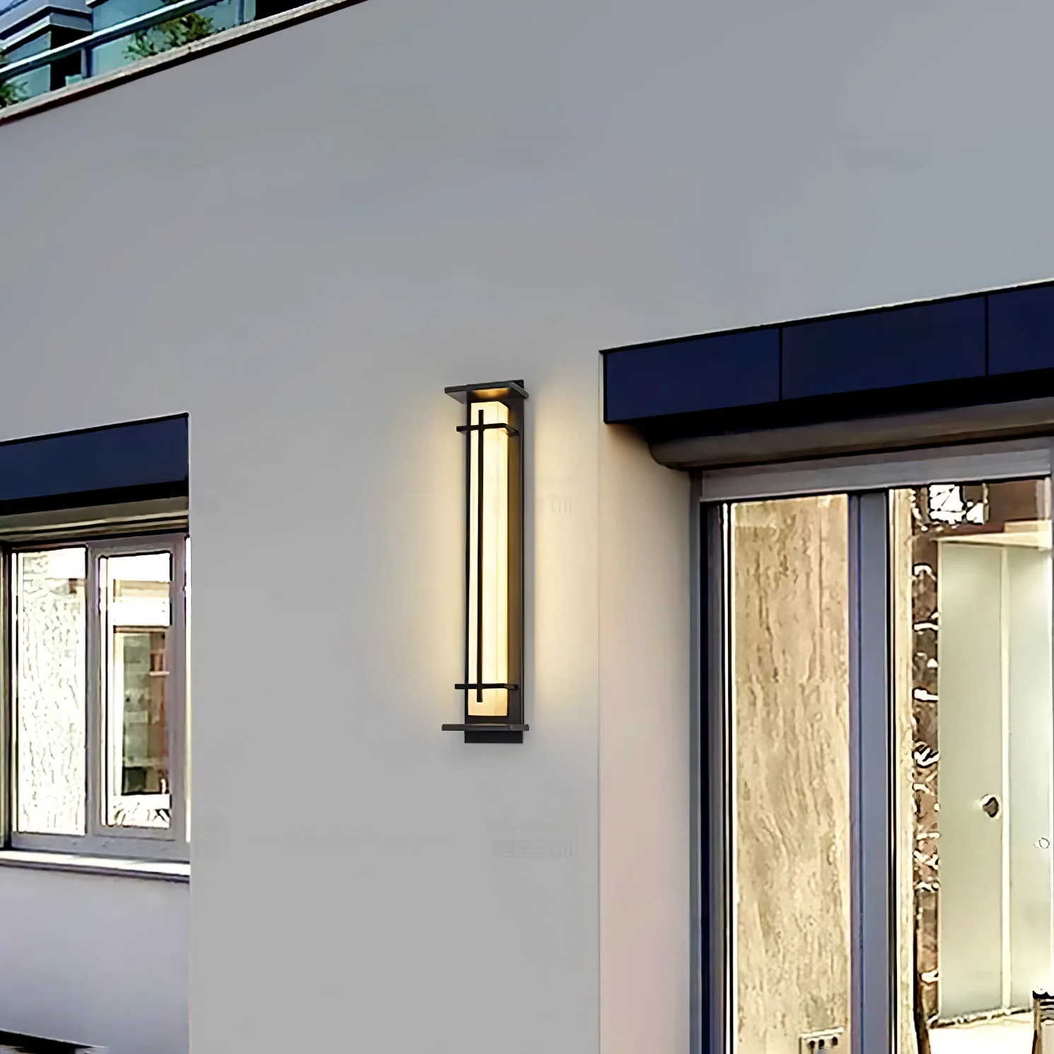 Square Outdoor Alabaster Wall Light - Image 23