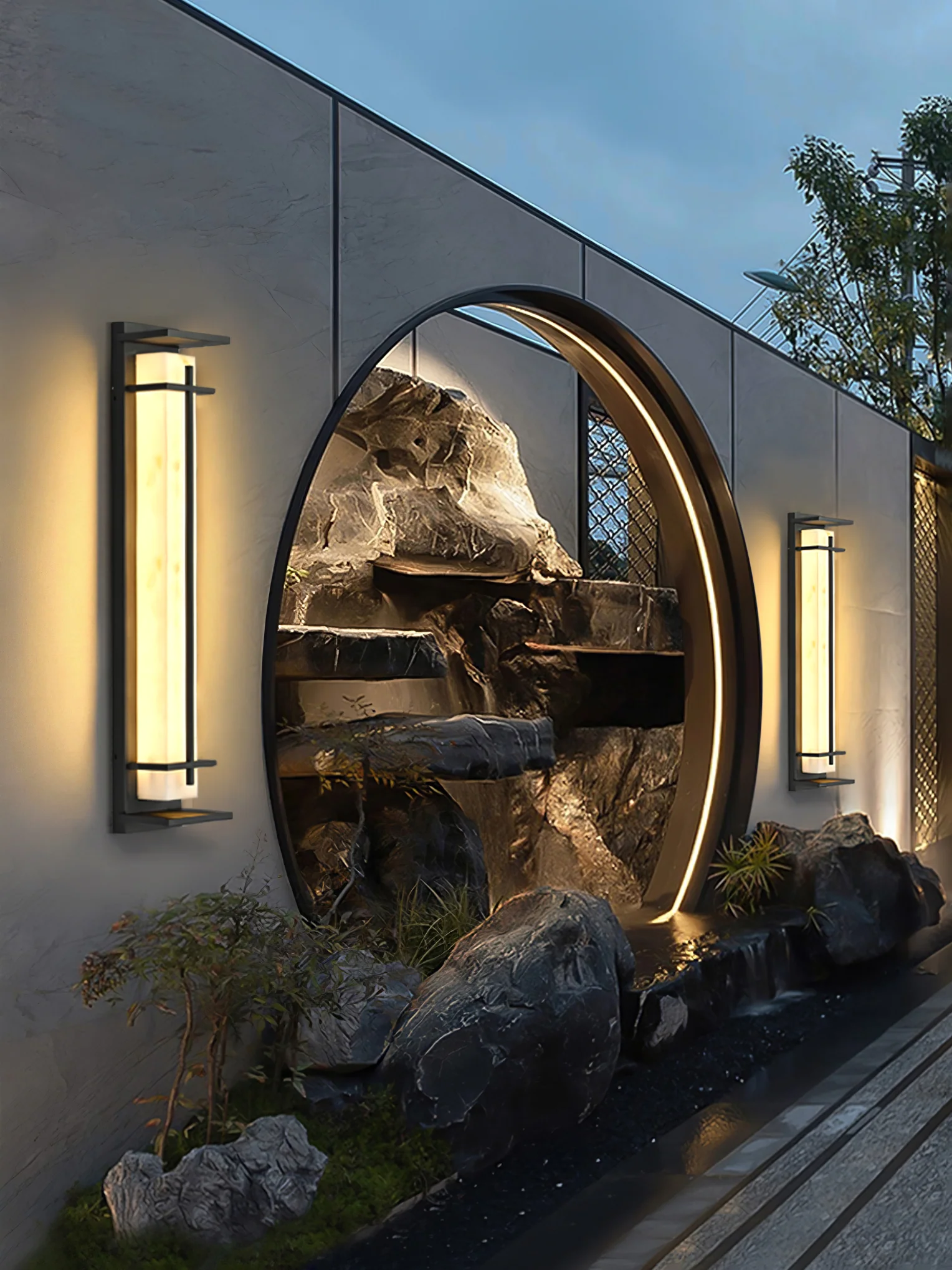 Square Outdoor Alabaster Wall Light - Image 31